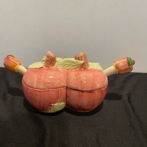 Vintage Apple Double Jam/Condiment Jar
